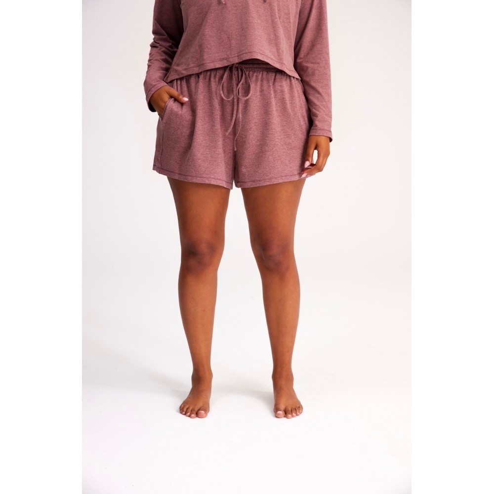 NWT Girlfriend Collective ReSet Swing Short & Hoodie - color rose hip - size m